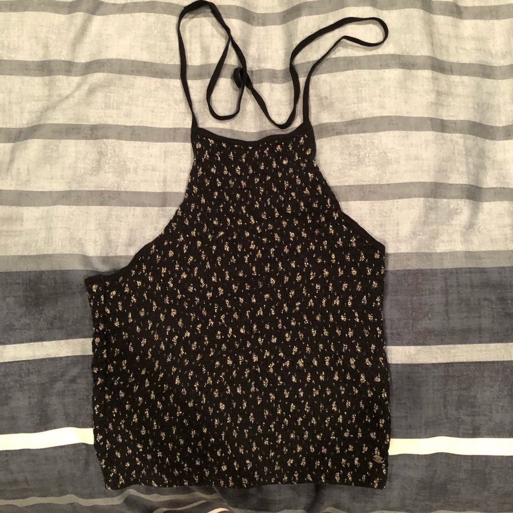 Halter top with neck ties
